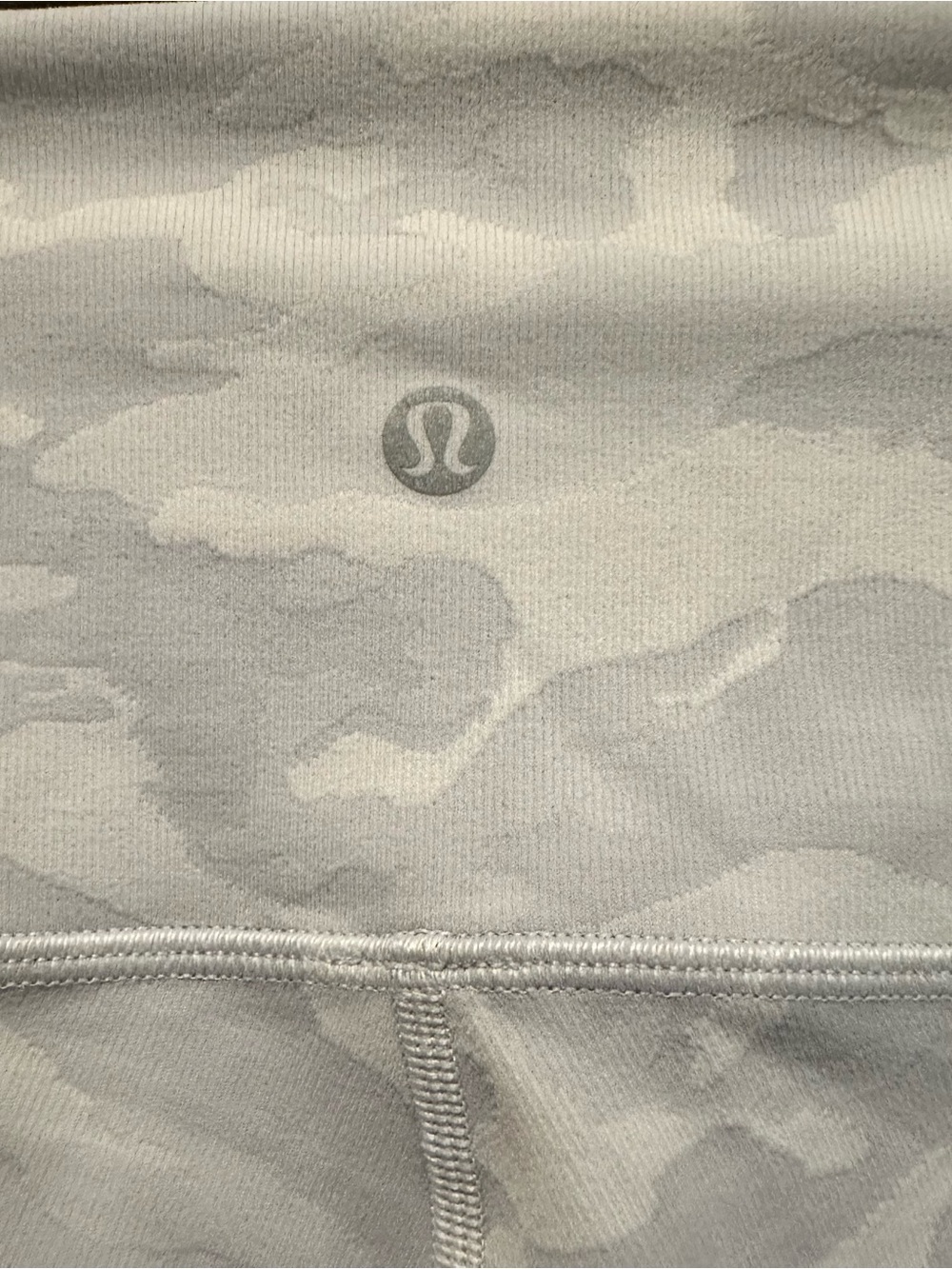 LULULEMON Wunder Under HR Short 10” Alpine White Gray Camo Ribbed Biker Size 0 - Picture 6 of 10
